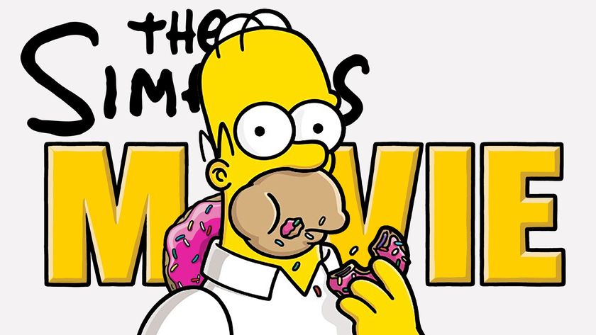 Homer Simpson on the poster for The Simpsons Movie