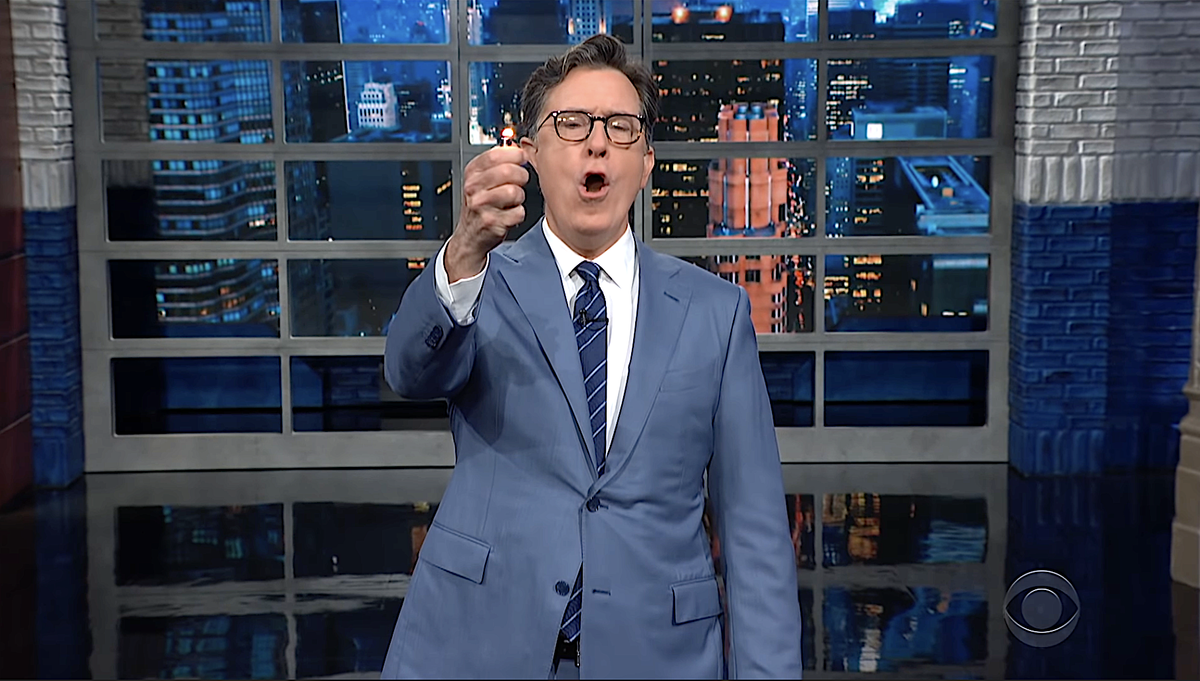 Stephen Colbert laughs at Trump fumbling his greatest hits at 1st post