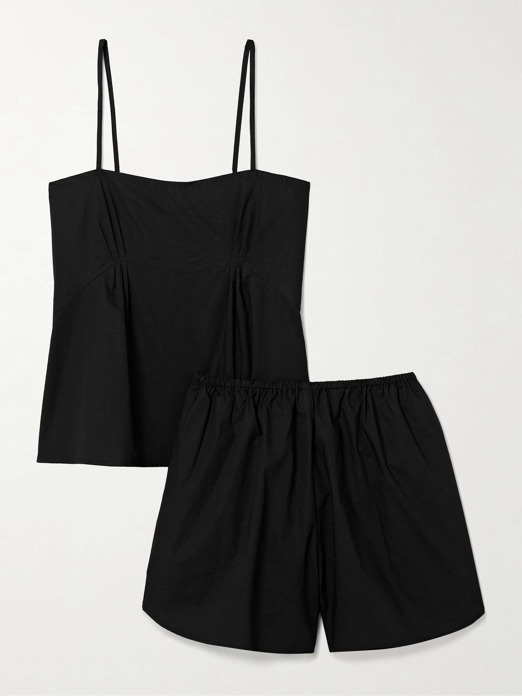 Pintucked Organic Cotton-Poplin Tank and Shorts Set