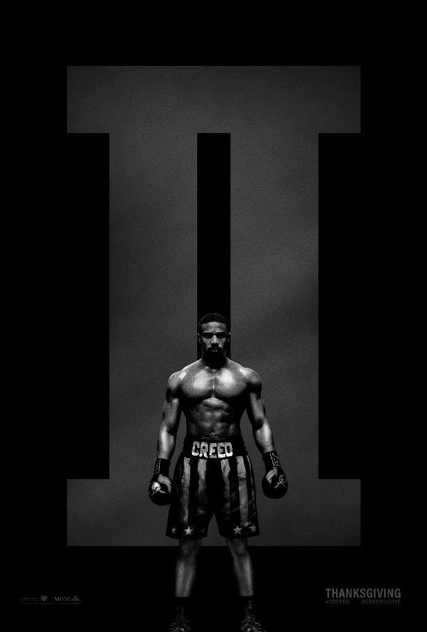 Creed 2 Official Poster, Michael B. Jordan is shirtless.