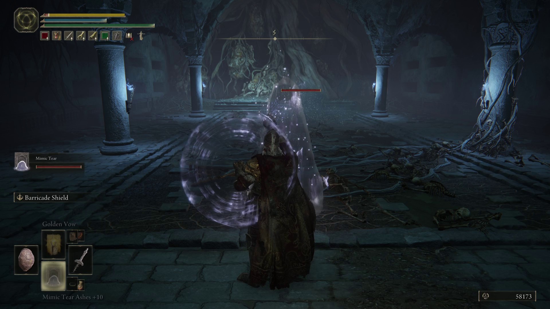 The Elden Ring mimics Ashes of Tears and summons boss fights.