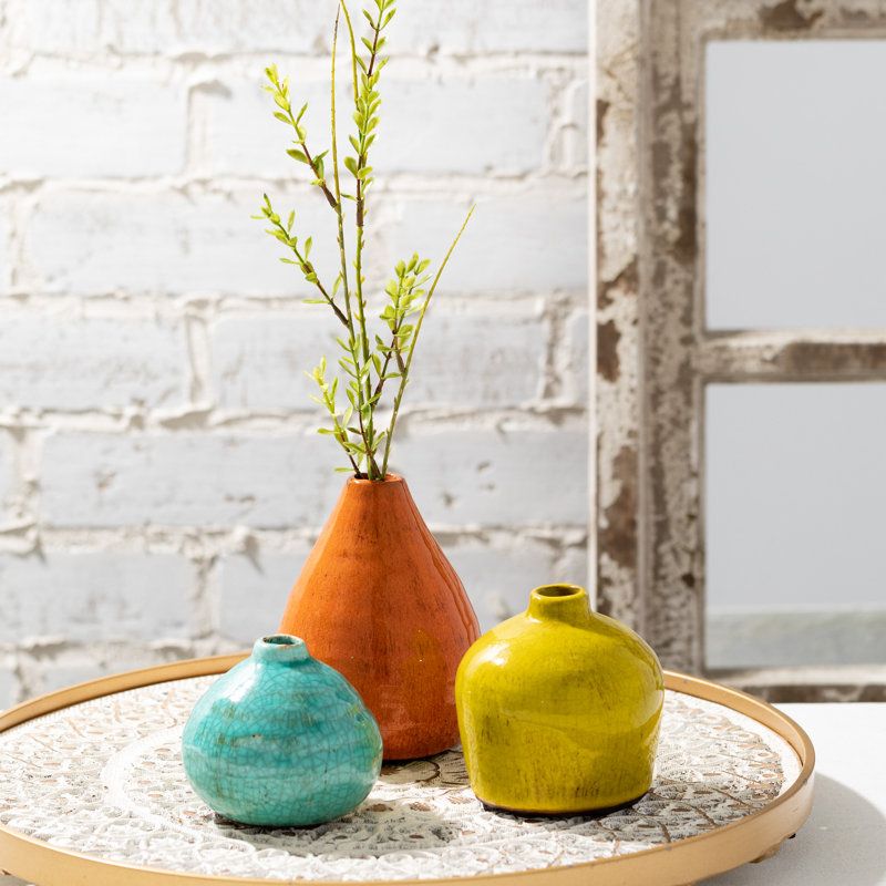 Ebern Designs Riza Ceramic Table Vase "& Reviews" | Wayfair