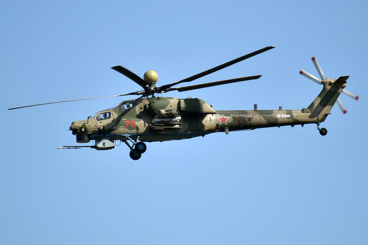 A Russian Mil Mi-28 helicopter pictured