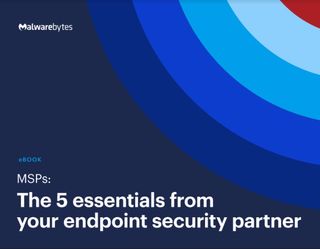 Five essentials from your endpoint security partner - title against a background of blue circles - whitepaper from Malwarebytes