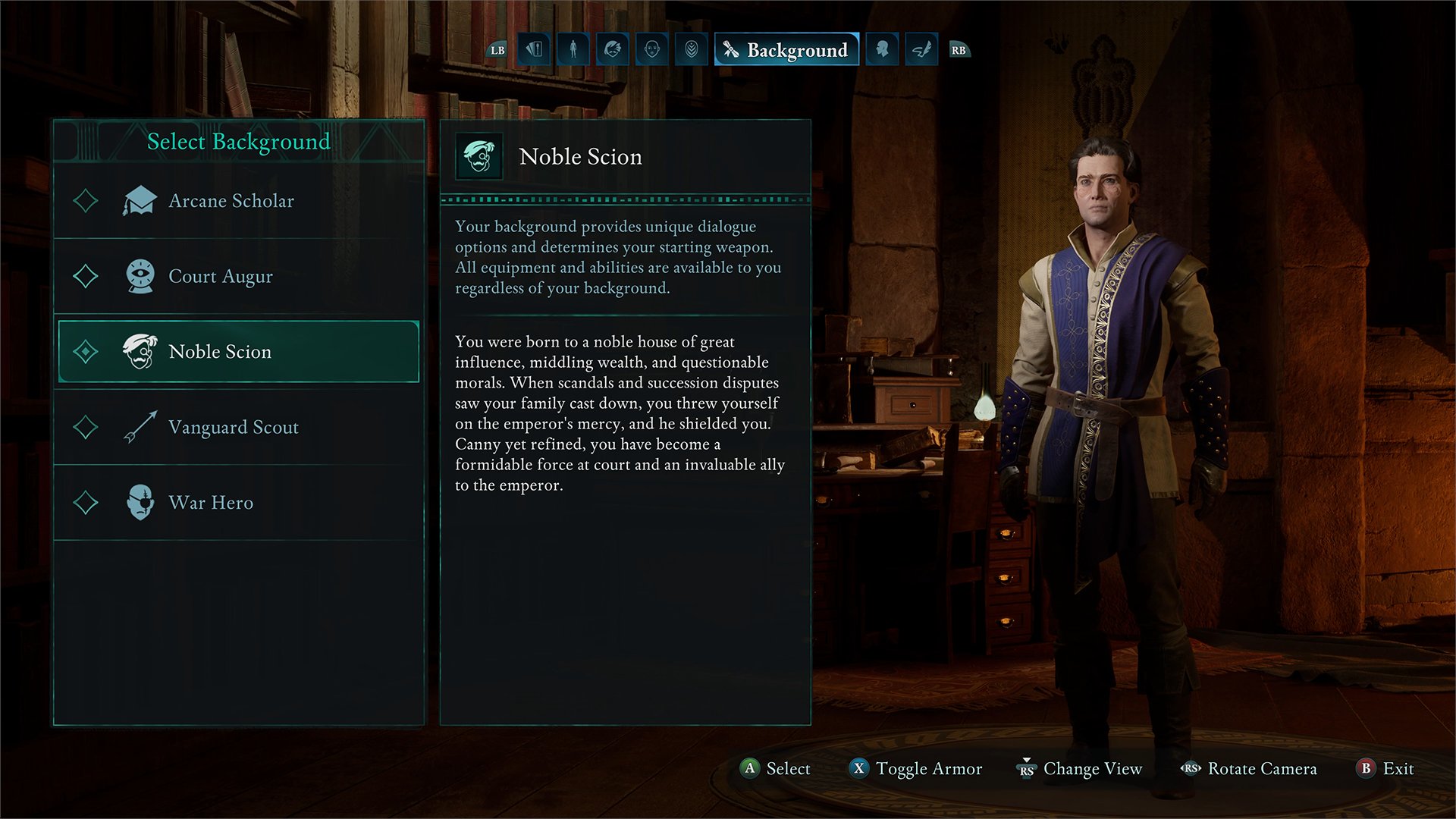 Avowed’s newly-revealed character creation backgrounds tripped my RPG sicko radar, offering funky fantasies like ‘Noble Scion,’ ‘Court Augur,’ and ‘Vanguard Scout’