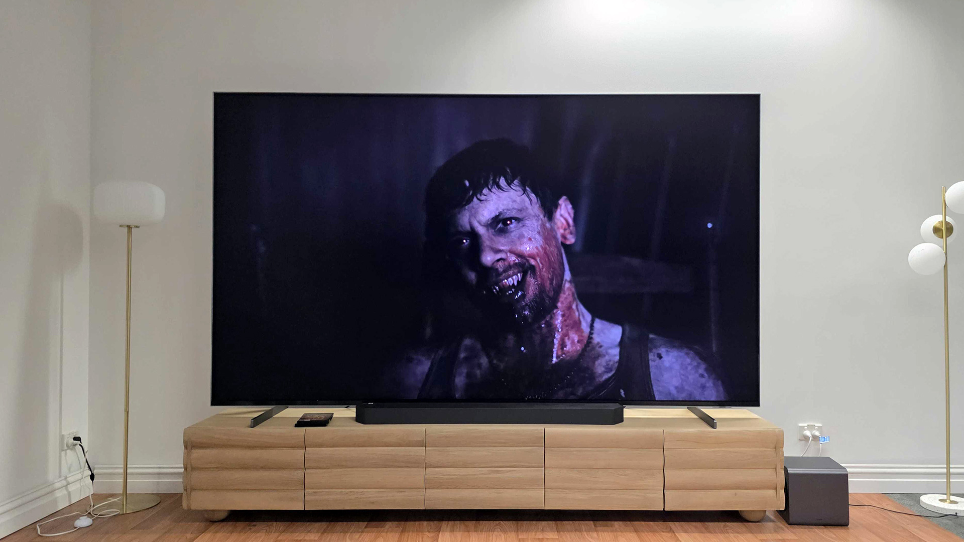 Samsung's MR95F Micro RGB TV in a living room setting