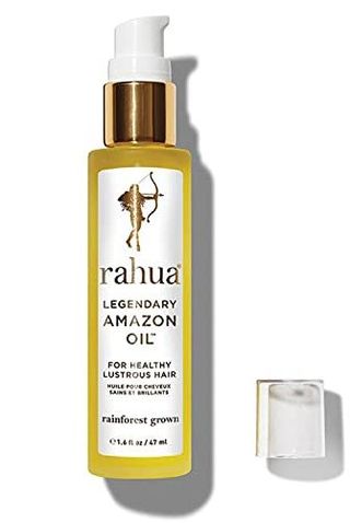 rahua legendary amazon oil , 16 fl oz, organic lightweight plant based nourishing shine oil to prevent frizz and flyaways split ends and nourish and strengthen hair, best for all hair types