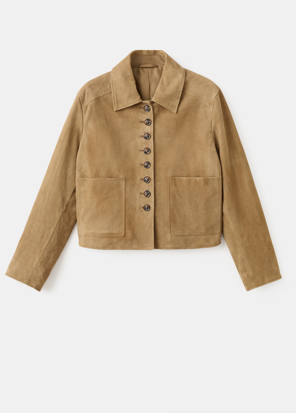 MANGO, Suede Jacket With Buttons 