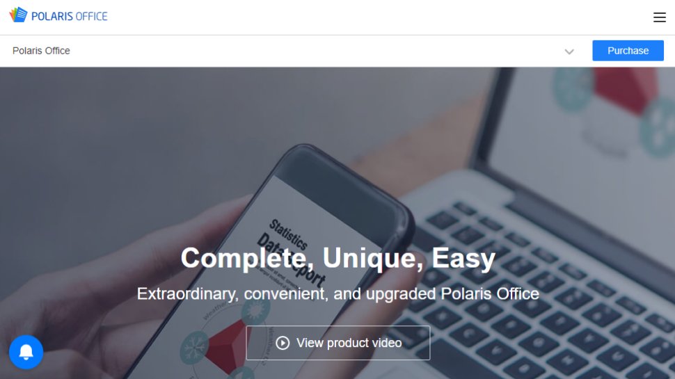 Website screenshot for Polaris Office