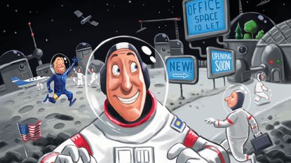 MoneyWeek "Space Race" cover illustration