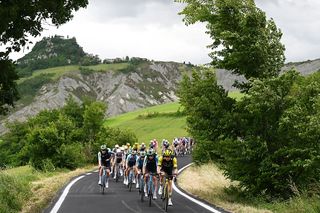 VIADANA ITALY MAY 22 LR Andrea Vendrame of Italy and Team Decathlon AG2R La Mondiale and Steven Kruijswijk of Netherlands and Team Visma Lease a Bike lead the peloton during the 108th Giro dItalia 2025 Stage 12 a 172km stage from Modena to Viadana OglioPo UCIWT on May 22 2025 in Viadana Italy Photo by Dario BelingheriGetty Images
