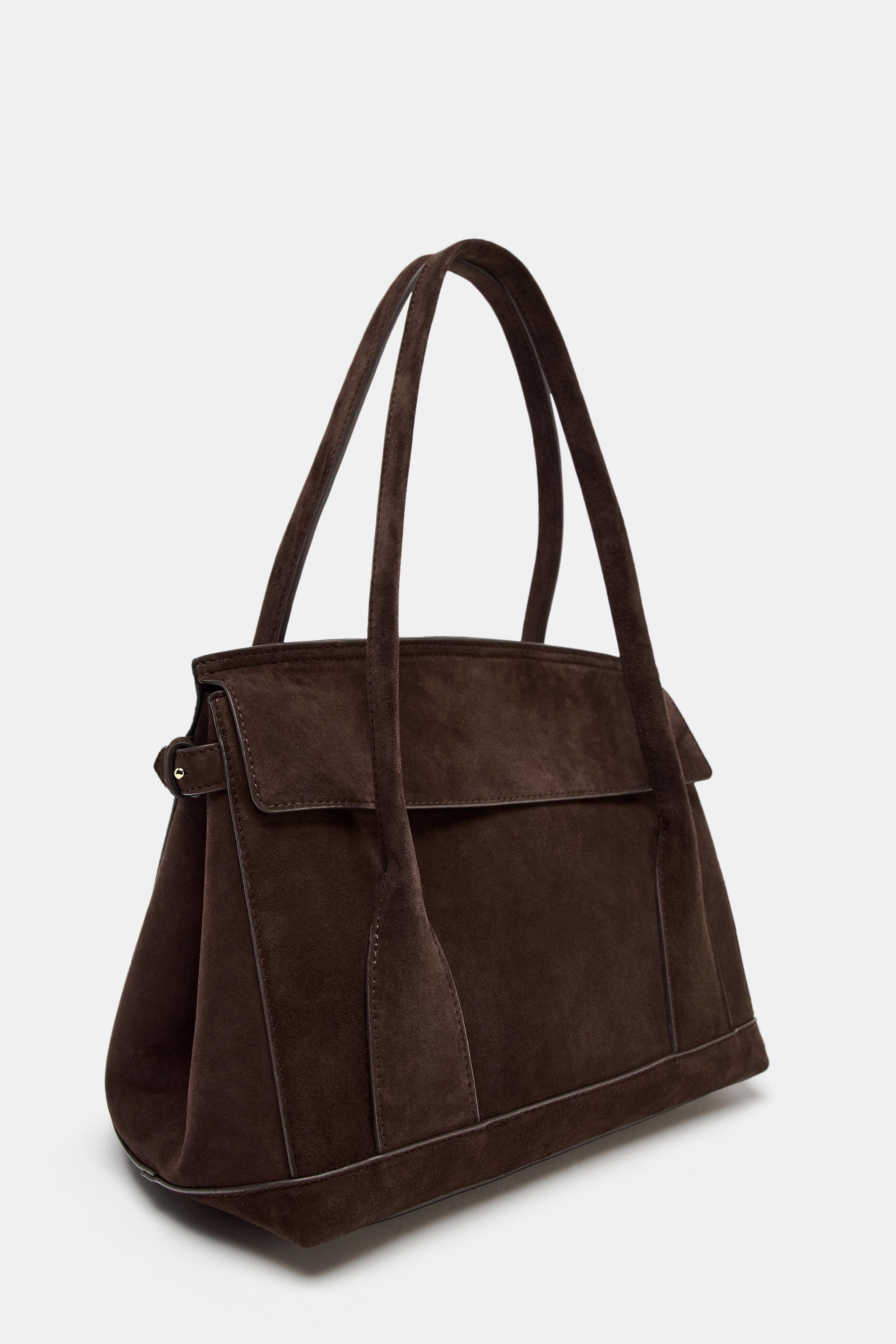 Split Suede Leather City Bag