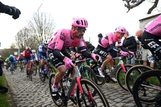 NINOVE BELGIUM FEBRUARY 25 Owain Doull of United Kingdom and Team EF Education Easypost competes during the 78th Omloop Het Nieuwsblad Elite 2023 Mens Elite a 2073km one day race from Ghent to Ninove OHN23 on February 25 2023 in Ninove Belgium Photo by Luc ClaessenGetty Images