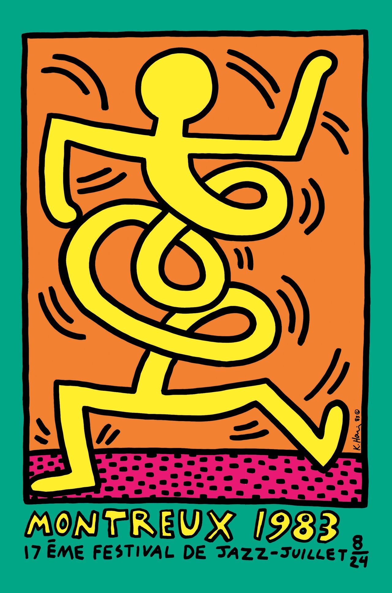 Fondation du Festival de Jazz de Montreux, 1983, artwork by Keith Haring