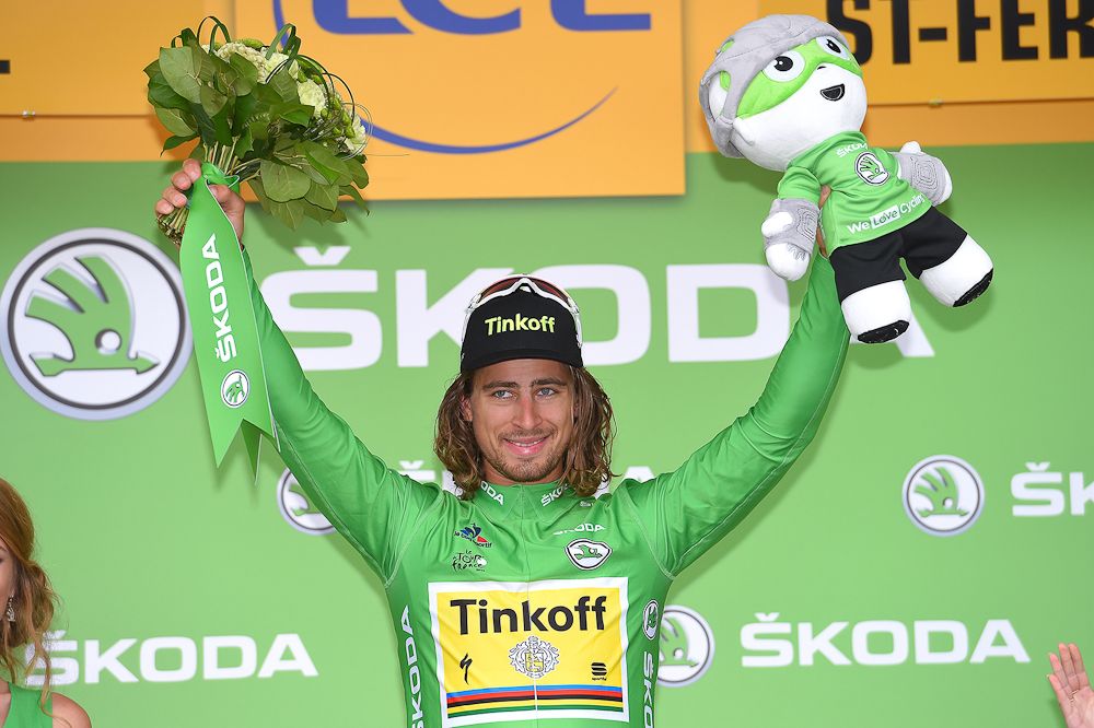 Peter Sagan's day in the breakaway during stage 10 paid off with the green jersey.