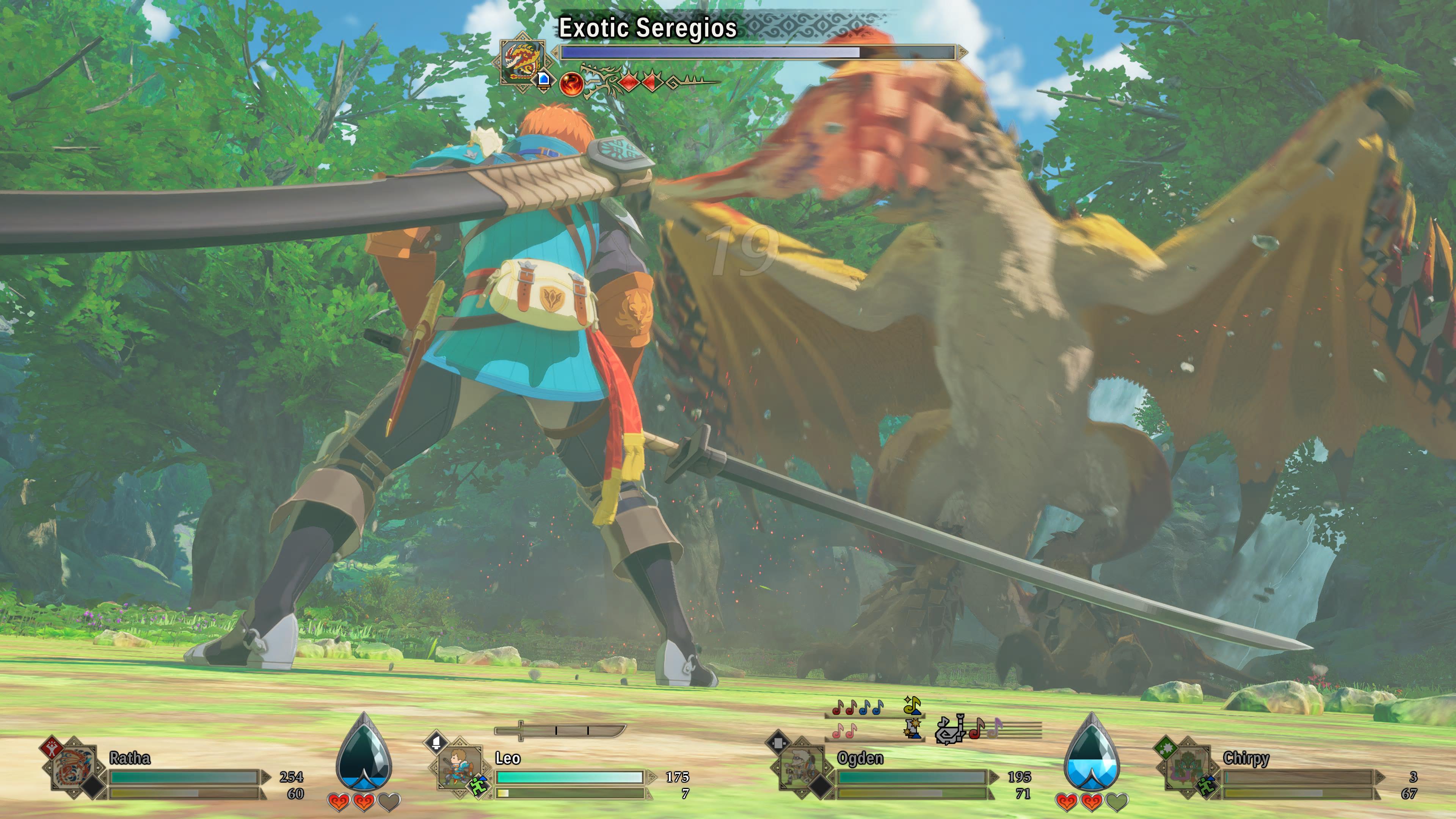 Monster Hunter 3 screens, colourful anime style game images