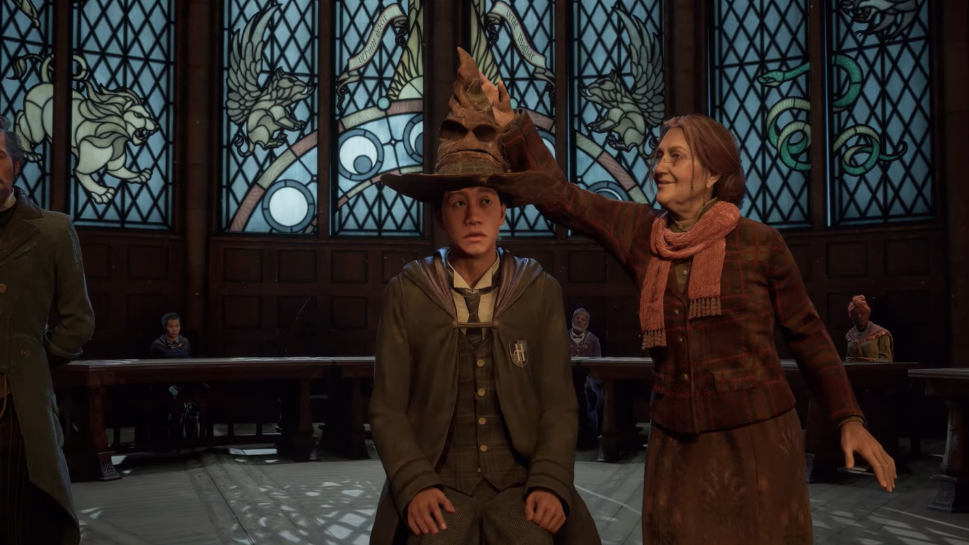 Hogwarts Legacy players wears the Sorting Hat