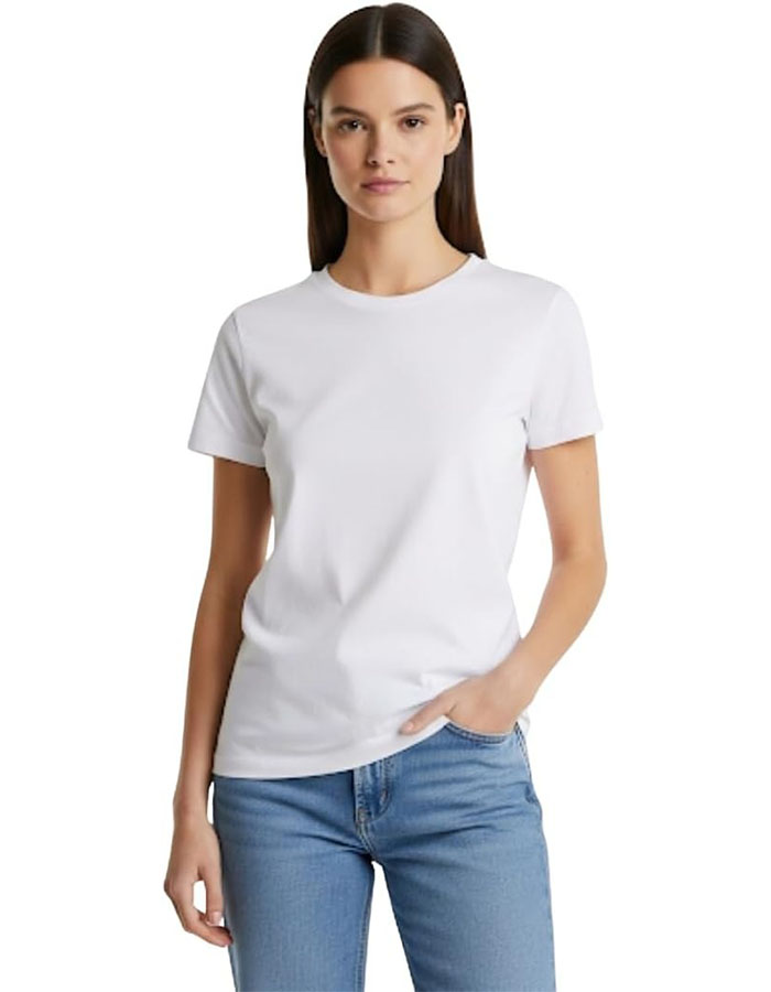 Women&amp;rsquo;s Plain Crew Neck Cotton T-Shirt | Medium-Weight Short Sleeves Top Round Neck T-Shirts |white | 3xl|short Sleeves