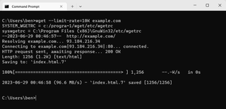 Download Files from the Windows Command Line with Wget