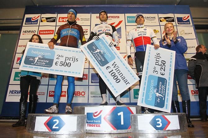 Fastest lap podium: Jan Denuwelaere, Niels Albert, Zdenek Stybar