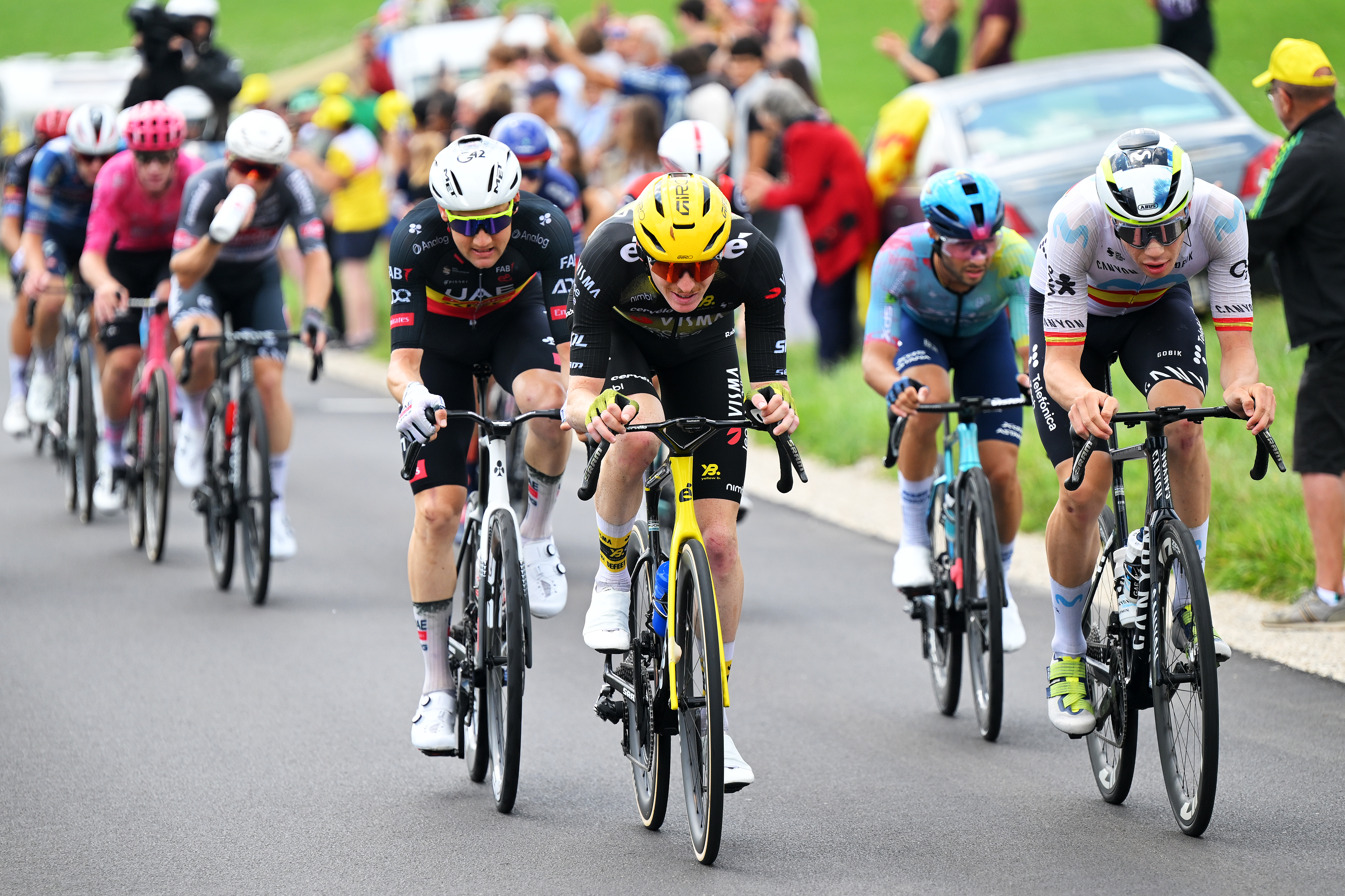 Tim Wellens and Matteo Jorgenson on stage 20 of the Tour de France