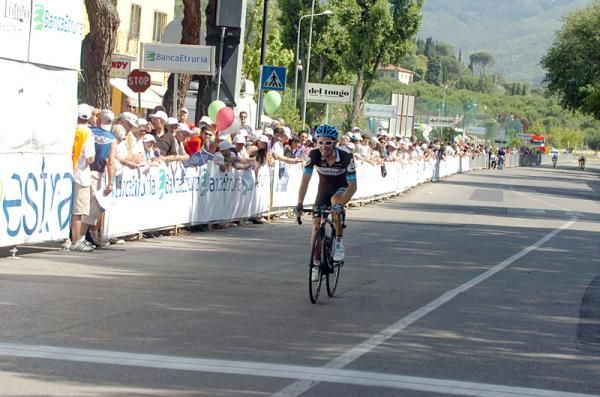 Christophe Le Mevel (Garmin-Cervelo) crosses the finish line alone in 7th place after his solo bid for victory came up 300m short.