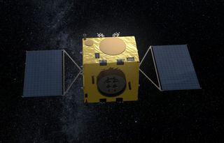 An artist's impression of the European Space Agency's Hera spacecraft.