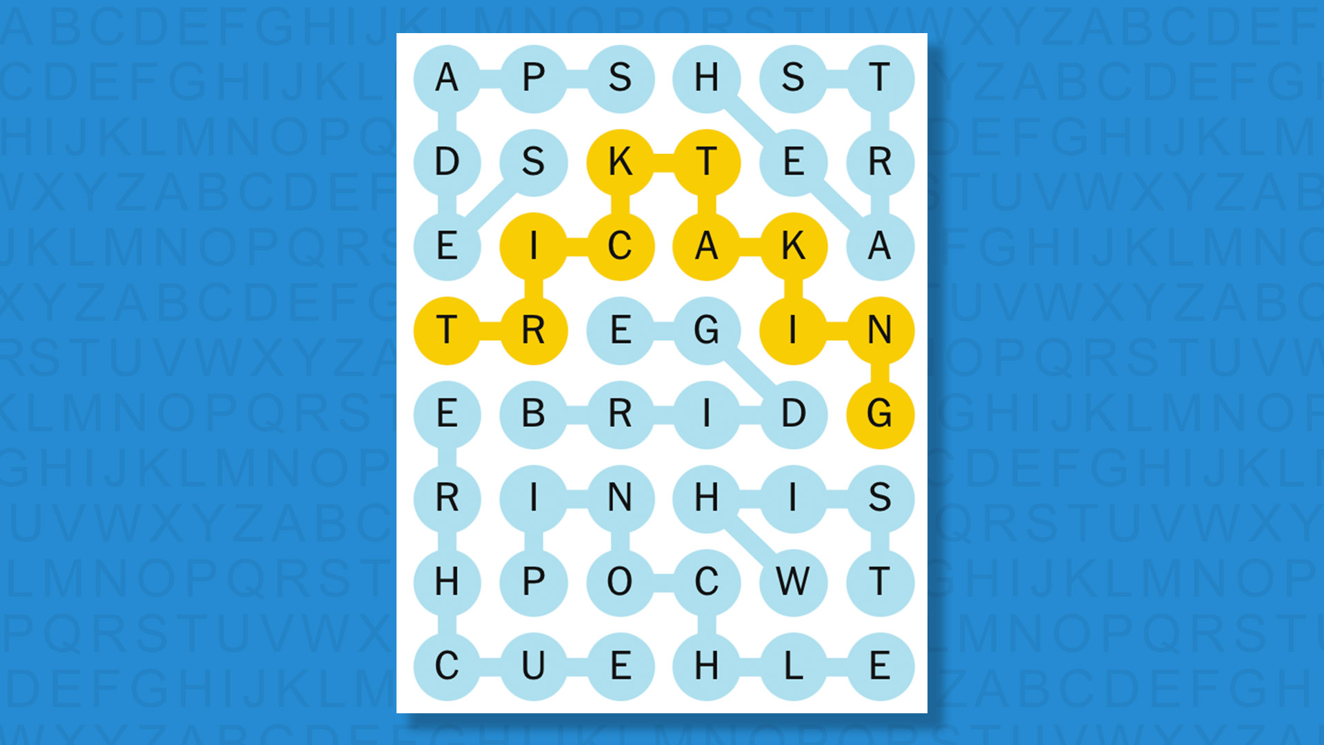 NYT Strands answers for game 588 on a blue background