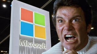 Microsoft logo and Khan meme