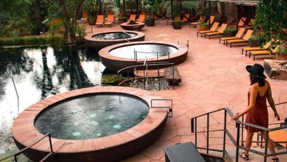 Luxurious hotel resort with hot springs
