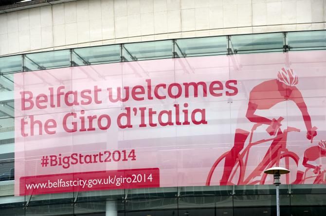 It may be Giro but there is no mistaking the 2014 grand partenza is in Belfast