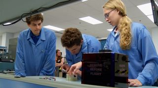 Students doing science