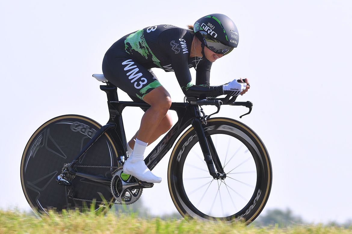 Anouska Koster riding the prologue of the Boels Ladies Tour