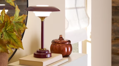 a small portable lamp
