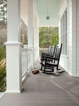 rocking chairs on a front porch