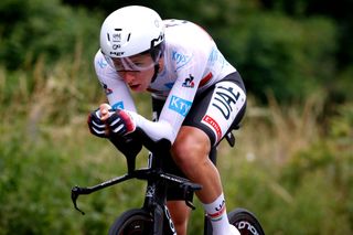 LAVAL ESPACE MAYENNE FRANCE JUNE 30 Tadej Pogaar of Slovenia and UAETeam Emirates White Best Young Rider Jersey during the 108th Tour de France 2021 Stage 5 a 272km Individual Time Trial stage from Chang to Laval Espace Mayenne 90m ITT LeTour TDF2021 on June 30 2021 in Laval Espace Mayenne France Photo by Chris GraythenGetty Images