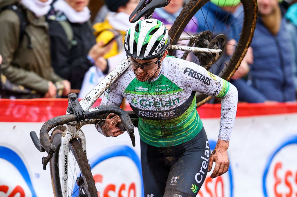 Belgian Marion Norbert Riberolle pictured in action during the womens elite race of the Belgian national championships cyclocross Saturday 14 January 2023 in Lokeren BELGA PHOTO DAVID PINTENS Photo by DAVID PINTENS BELGA MAG Belga via AFP Photo by DAVID PINTENSBELGA MAGAFP via Getty Images