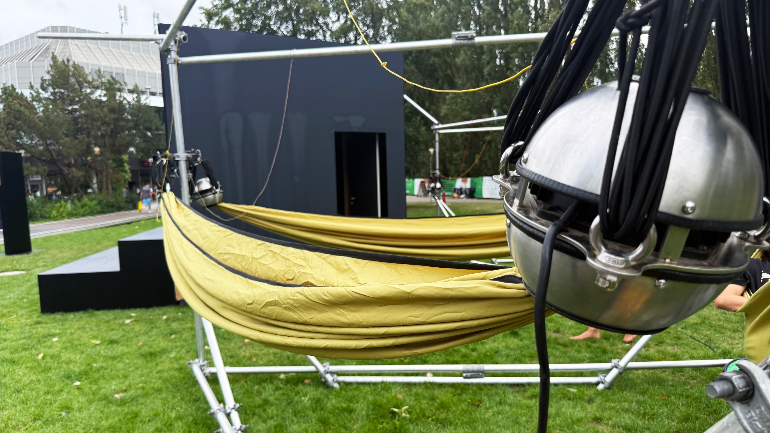 photos of the vibrating music hammock sensory instillation