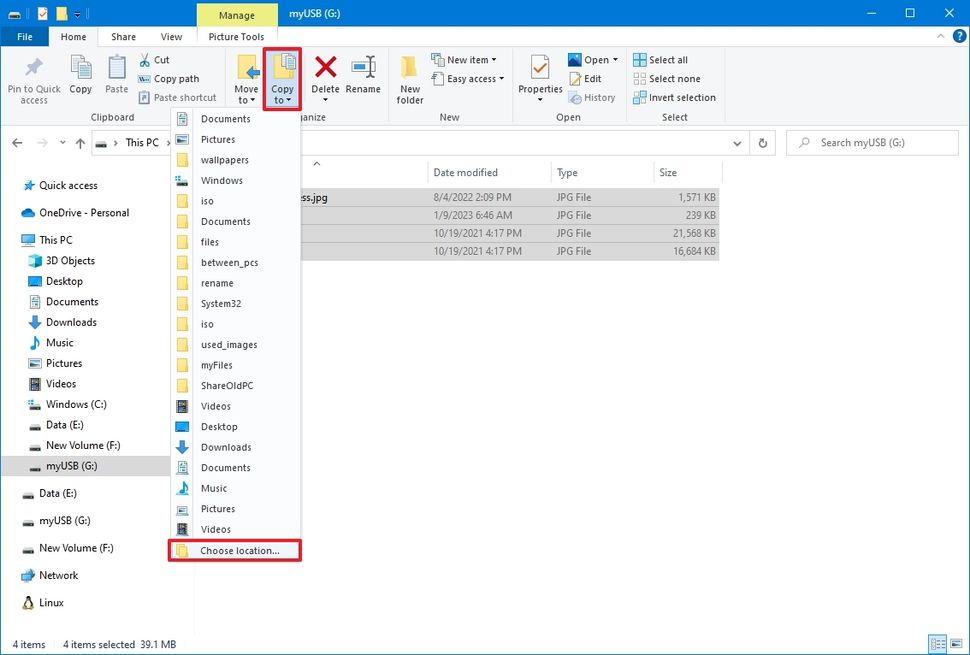 How to transfer files from a USB flash drive to a PC on Windows 10 ...