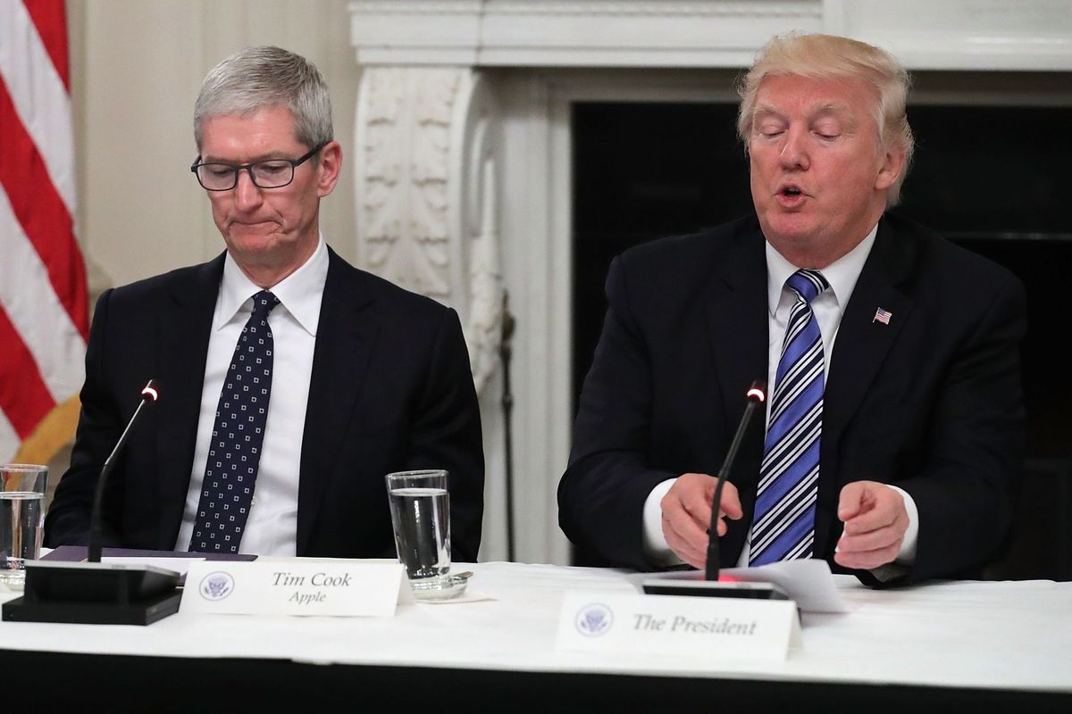 Tim Cook and Donald Trump