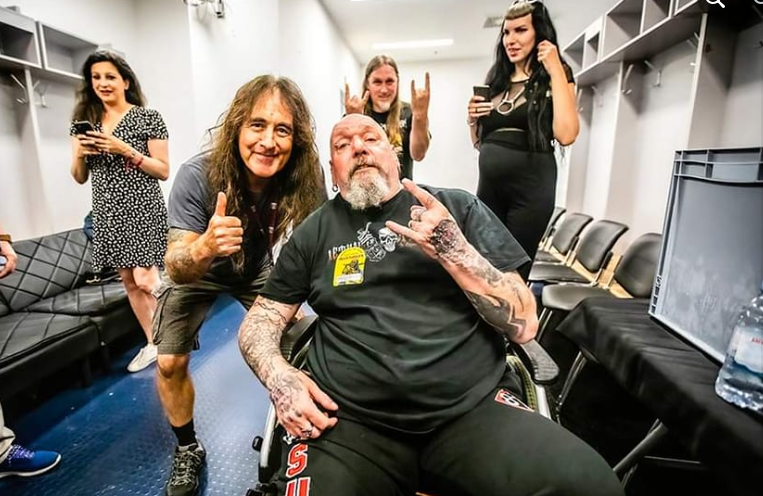 A picture of Paul Di&#039;Anno with Steve Harris