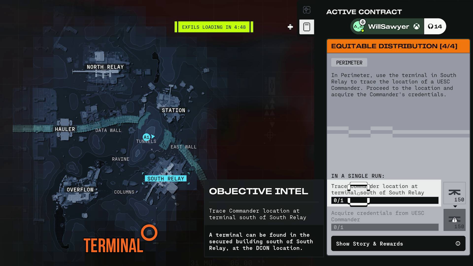 Marathon Equitable Distribution 4 Traxus contract terminal for summoning UESC commander