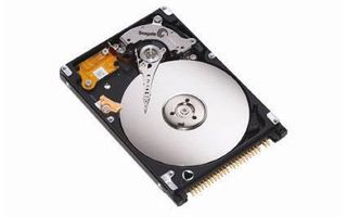 Seagate's big surprise of the day. The company will offer a 5400 rpm hybrid hard drive - a drive that combines 160 GB of regular perpendicular (PMR) space with up to 256 KB flash memory. The Momentus PSD drive will launch in concert with Windows Vista in