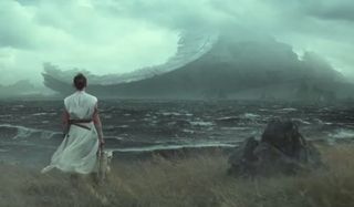 Star Wars: The Rise of Skywalker Rey looks out at the Death Star wreck