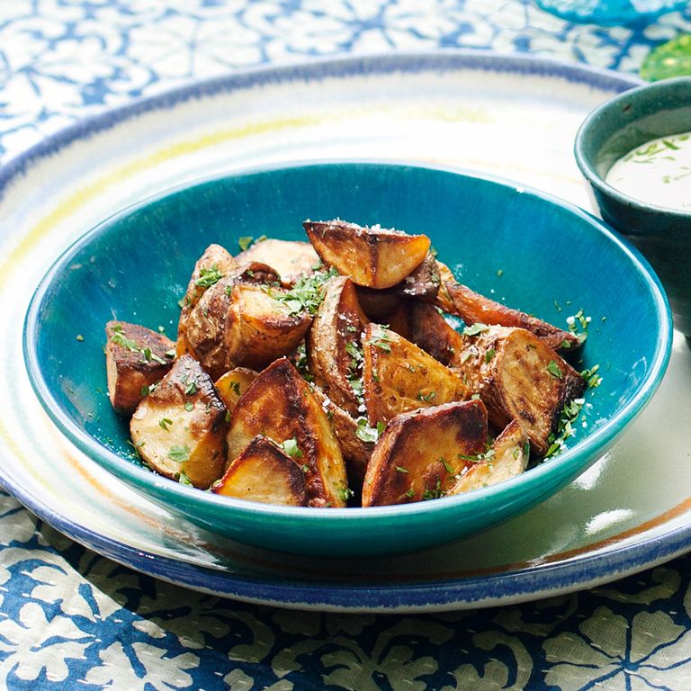 Potato Wedges with Spiced Sour Cream Dip Woman & Home