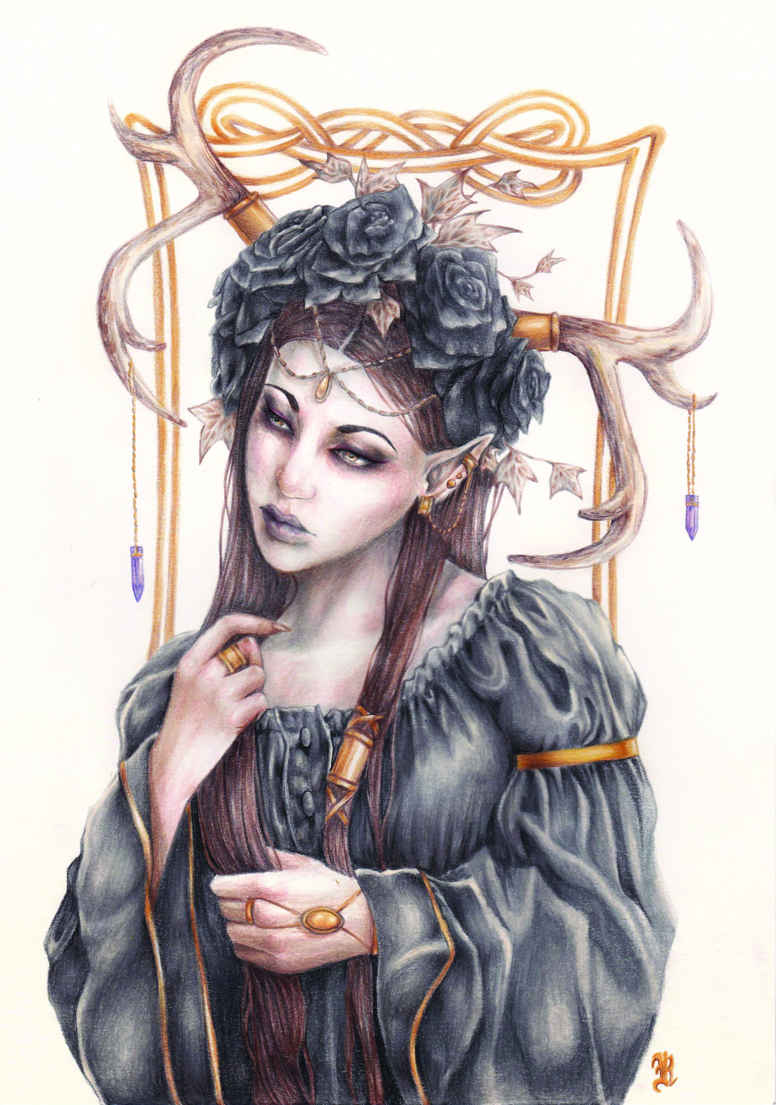 Arte de fantasía con elfos.