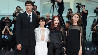 American film director, screenwriter, actress and producer Sofia Coppola, American actress and singer Cailee Spaeny, Australian actor Jacob Elordi and American actress Priscilla Presley at the 80 Venice International Film Festival 2023. Red carpet Priscilla. Venice (Italy), September 4th, 2023