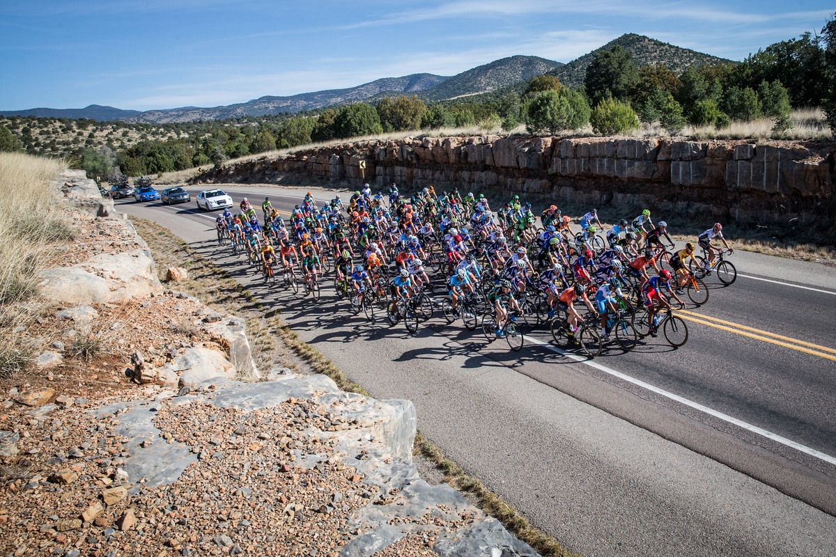 The peloton hits the first climbs of the day