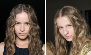 MAC make-up artists painted clean, romantic faces at Jonathan Saunders for spring
