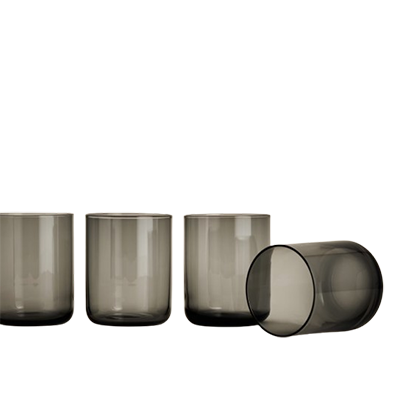 Grey drinking glasses